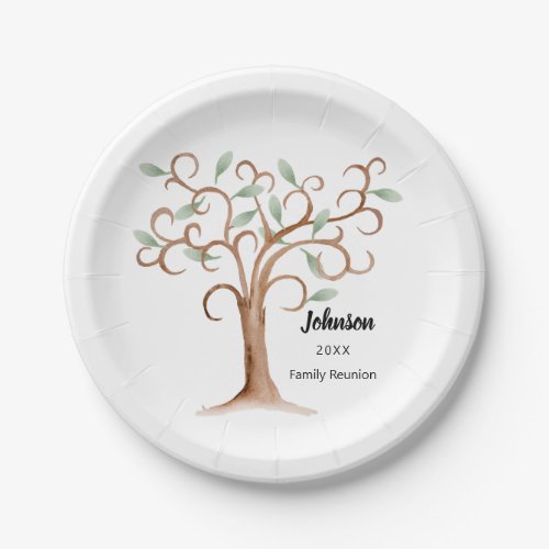 Family Tree Reunion Plate