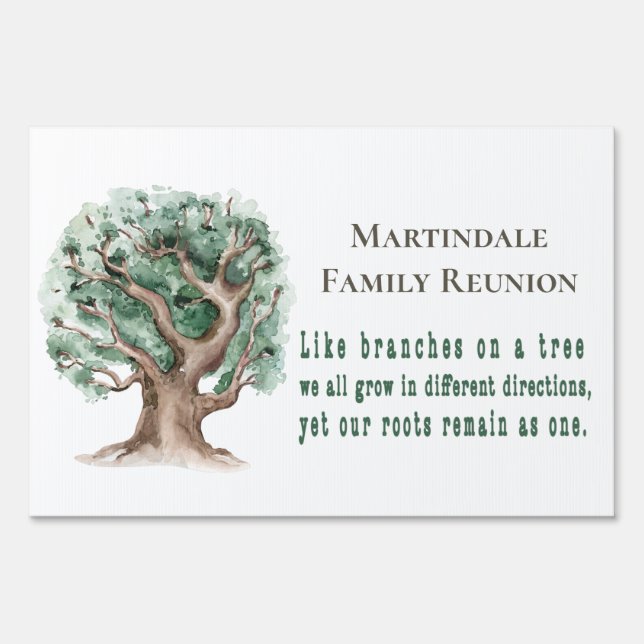 Family Tree Reunion Sign (Back)