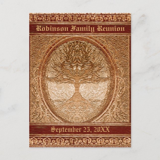 Family Tree Reunion Vintage Look Postcard (Front)