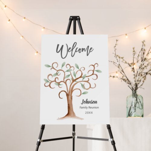 Family Tree Reunion Welcome Sign