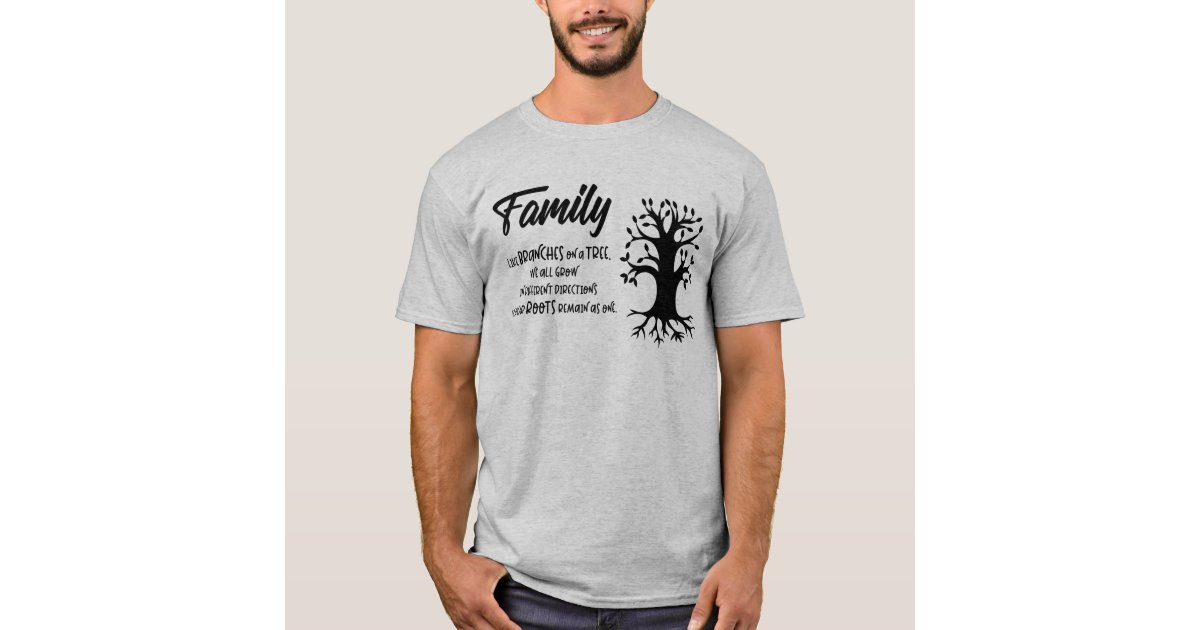 family tree with roots and branches