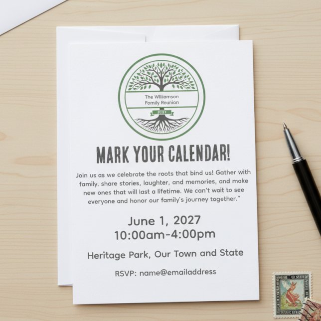 Family Tree Roots Celebration Invitation (Family Reunion invitation)