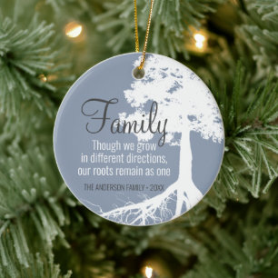 Family Tree Roots Photo Personalized Ceramic Ornament