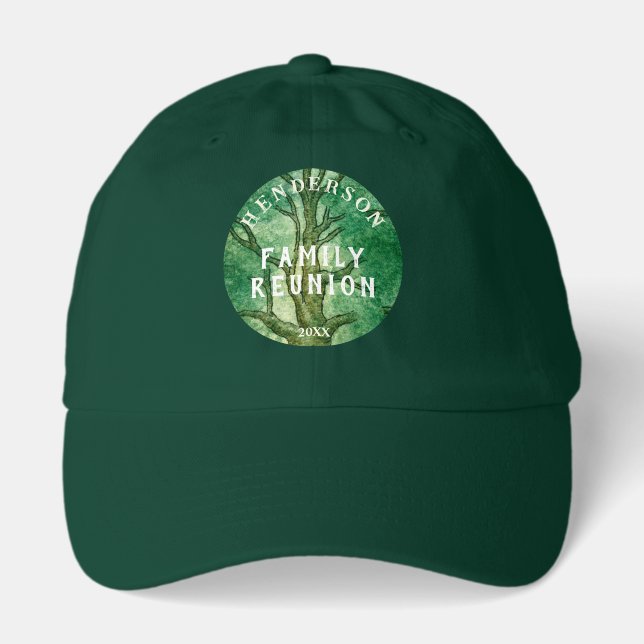 Family Tree Rustic Family Reunion Hat (Front)