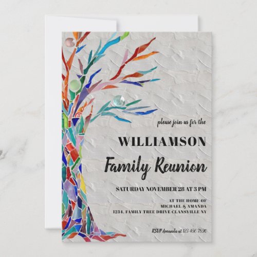  Family Tree Rustic Family Reunion Invitation