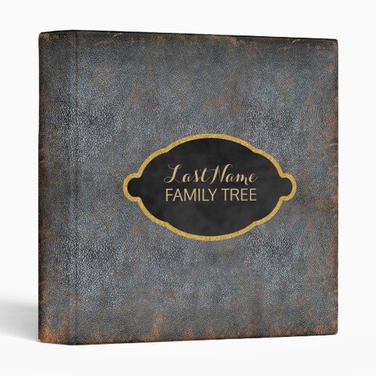 Family Tree | Rustic Leather Genealogy Photo Album 3 Ring Binder ...