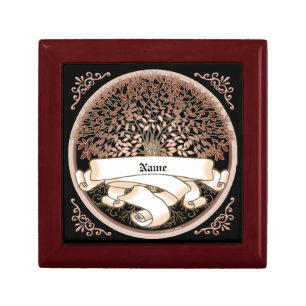 Family Tree Surname Jewelry Box