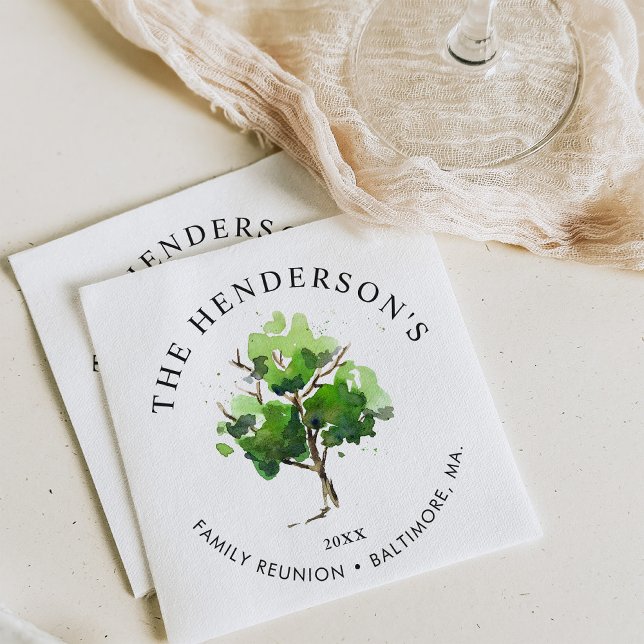 Family Tree Themed | Family Reunion Napkins (Creator Uploaded)
