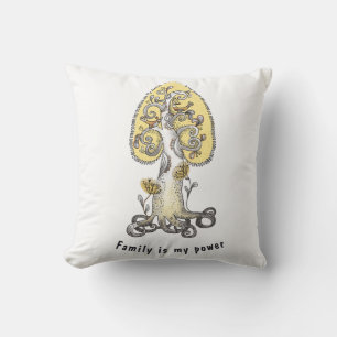 Family tree throw pillow