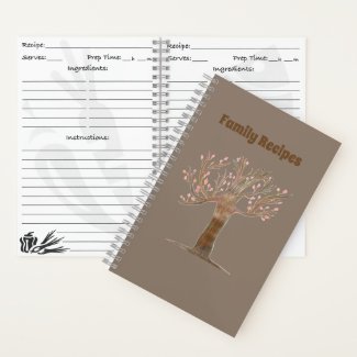 Family Tree Traditional Recipe Spiral Notebook