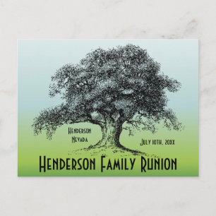 Family Tree Vintage Reunion Gathering Announcement Postcard