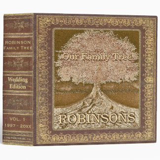 Family Tree | Vintage Wedding Tree 3 Ring Binder