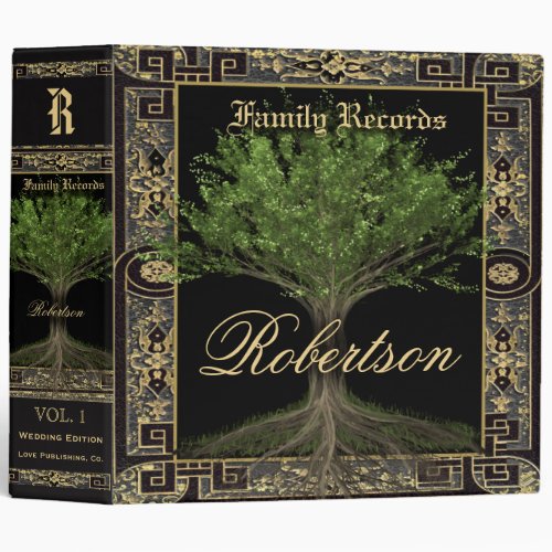 Family Tree  Wedding Edition 3 Ring Binder