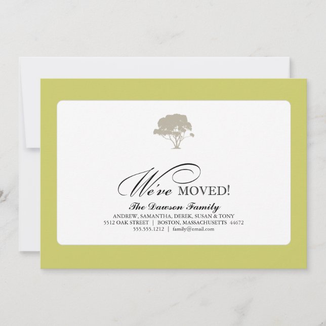 family tree {we've moved} announcement (Front)