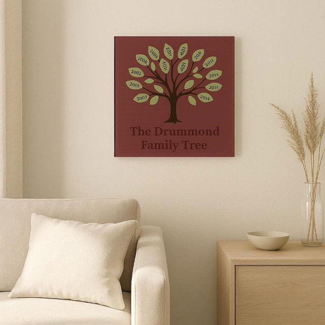 Family Tree With Birth Years Acrylic Print (Creator Uploaded)