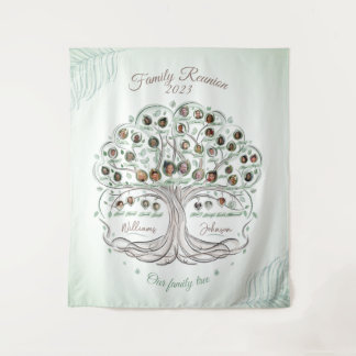 Family Tree with photos Reunion backdrop banner