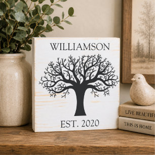 Family Tree Wooden Box Sign
