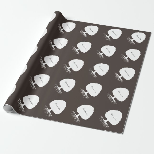 Family tree wrapping paper for reunion party favor (Unrolled)