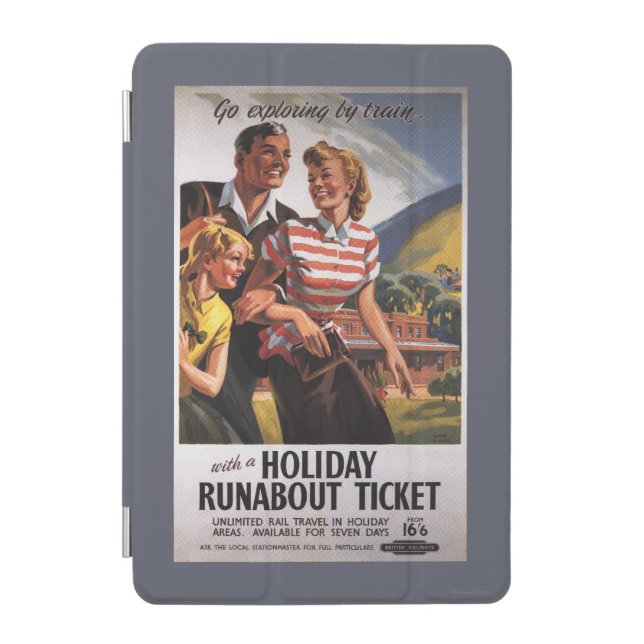Family Trio on Holiday Runabout Savings iPad Mini Cover (Front)