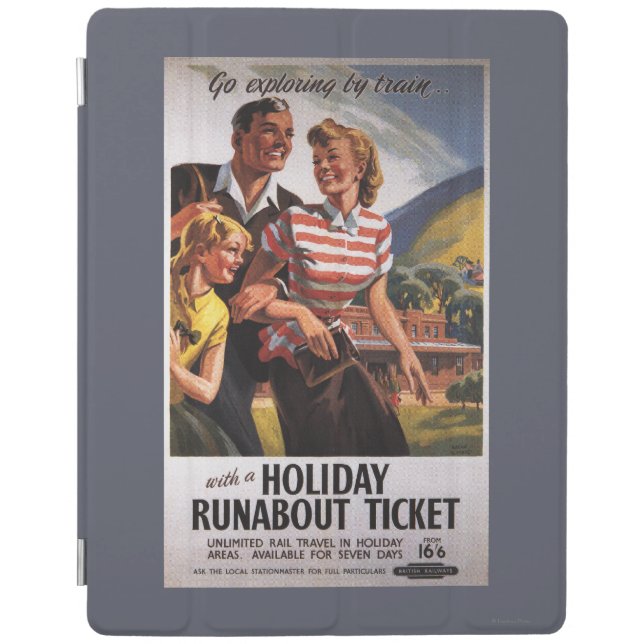 Family Trio on Holiday Runabout Savings iPad Smart Cover (Front)