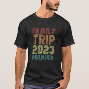 Family Trip 2023 Bermuda Vacation Matching Retro V T-Shirt
