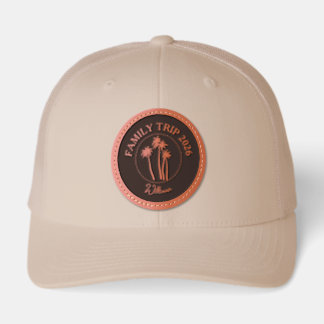 Family Trip 2026 Palm Leather Patch Hat