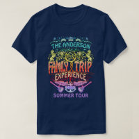 Family Trip Band Retro 70s Concert Logo Neon