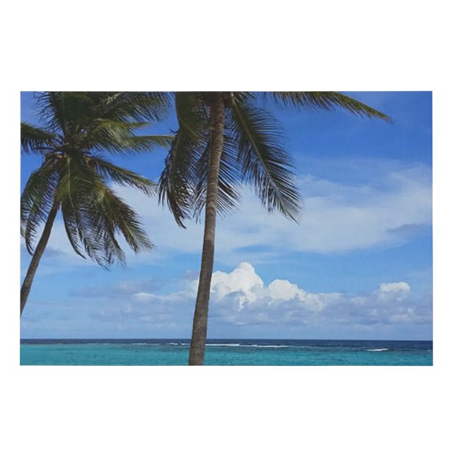 Family Trip Beach Vacation Guadeloupe Caribbean Faux Canvas Print (Front)