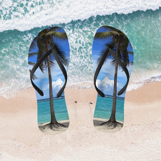 Family Trip Beach Vacation Guadeloupe Caribbean Flip Flops (Creator Uploaded)