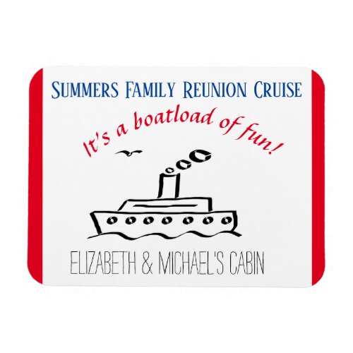 Family Trip Cruise Ship Personalized Vacation Magnet