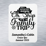 Family Trip Cruise Vacation Ship Door Magnet<br><div class="desc">This design may be personalized in the area provided by changing the photo and/or text. Or it can be customized by clicking Personalize this Template and then choosing the click to customize further option and delete or change the color of the background, add text, change the text color or style,...</div>
