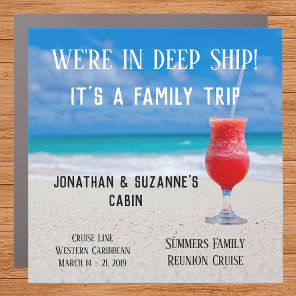 Family Trip Custom Beach Deep Ship Large Car Magnet