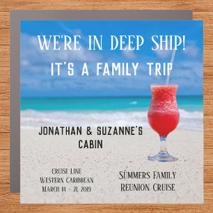 Family Trip Custom Beach Deep Ship Large Car Magnet