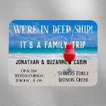 Family Trip Custom Beach Deep Ship Personalize Magnet<br><div class="desc">This design was created though digital art. It may be personalized in the area provide or customizing by choosing the click to customize further option and changing the name, initials or words. You may also change the text color and style or delete the text for an image only design. Contact...</div>