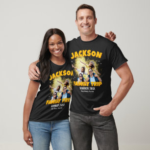 Family Trip Custom Photo Bootleg Rap Matching T-Shirt