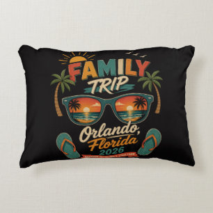 Family Trip Orlando Florida 2026 Accent Pillow