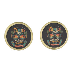 Family Trip Orlando Florida 2026 Cufflinks