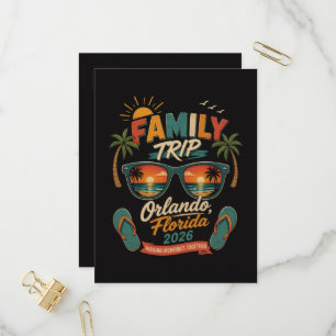 Family Trip Orlando Florida 2026 Invitation Postcard