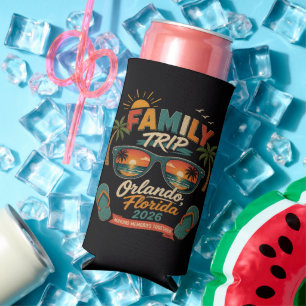 Family Trip Orlando Florida 2026 Seltzer Can Cooler