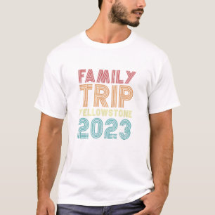 Family Trip Yellowstone 2023 Vacation Matching Ret T-Shirt