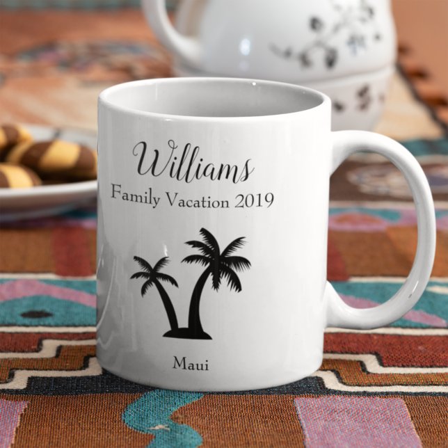  Family Tropical Vacation Palm Tree Keepsake Coffee Mug (Creator Uploaded)