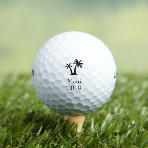 Family Tropical Vacation Palm Tree Keepsake Golf Balls