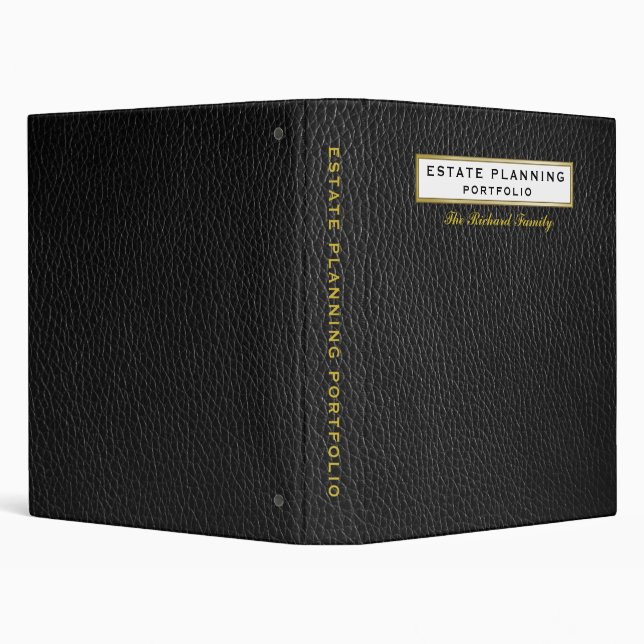 Family Trust Black Strategic Estate Planner 3 Ring Binder (Background)