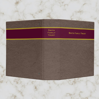 Family Trust Estate Planning Binder by Sideview at Zazzle