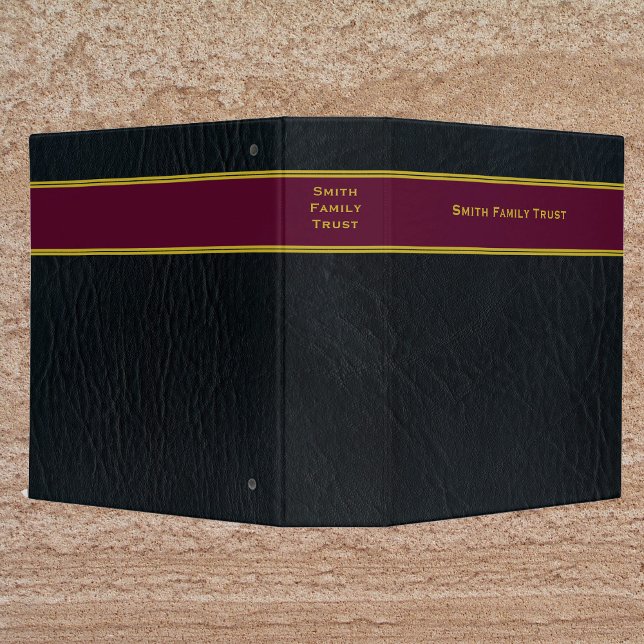 Family Trust Estate Planning Black Faux binder (Creator Uploaded)
