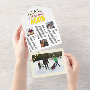 Family Update News 🎄✨ Christmas Photo All In One Invitation