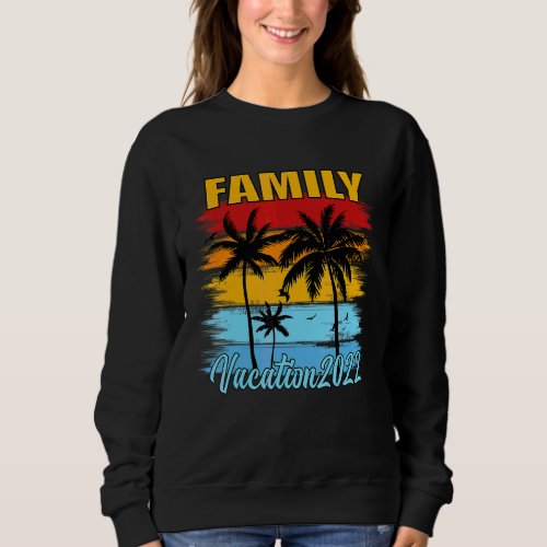 Family Vacation 2022 Beach Tropical Matching Group Sweatshirt