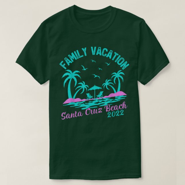 Family Vacation 2022 Palm Tree California Santa Cr T-Shirt (Design Front)