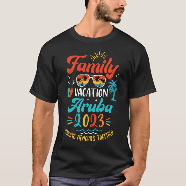 Family Vacation 2023 Aruba Matching Summer Vacatio T-Shirt (Front)