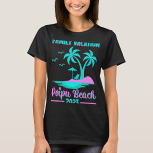 Family Vacation 2023 Palm Tree Hawaii Poipu Beach T-Shirt
